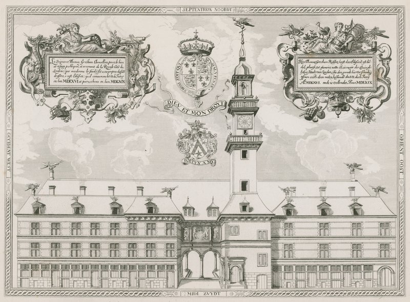 Élévation de face du Royal Exchange, Londres - English School