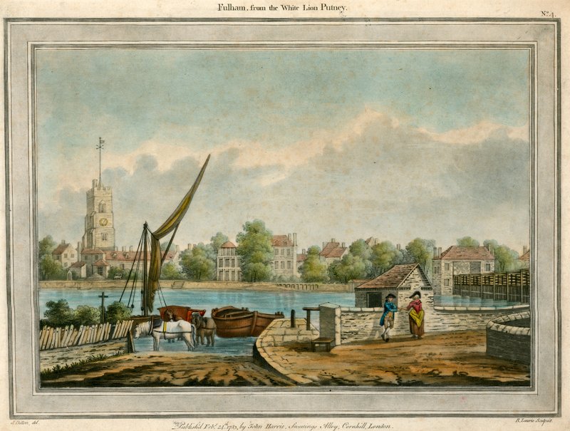 Fulham, Londres, depuis le White Lion, Putney - English School