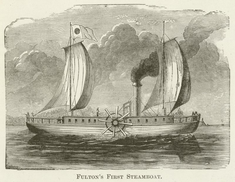 Le premier bateau à vapeur de Fulton - English School