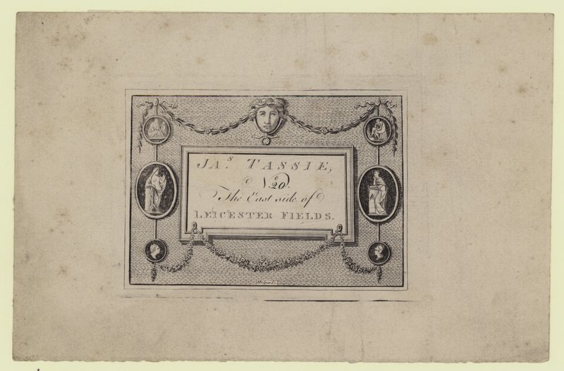 Modéliste de gemmes et de sceaux, James Tassie, carte de visite - English School