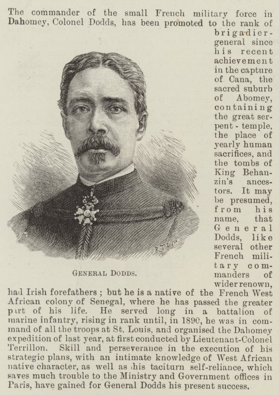 Général Dodds (gravure) - English School