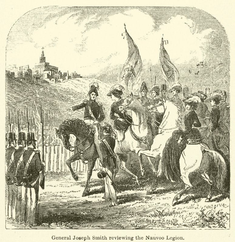 Le général Joseph Smith passant en revue la Légion de Nauvoo - English School
