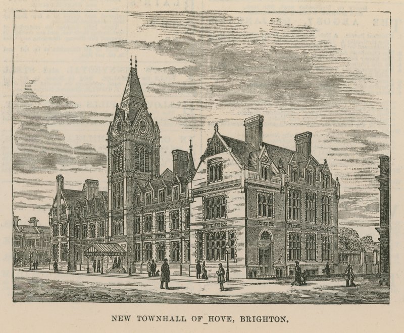 Vue générale de la nouvelle mairie de Hove - English School