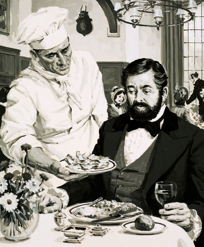 George Crum, inventeur de la chips, présente sa création - English School