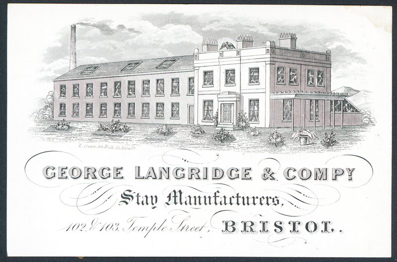 George Langridge & Company, fabricants de corsets, carte de visite - English School
