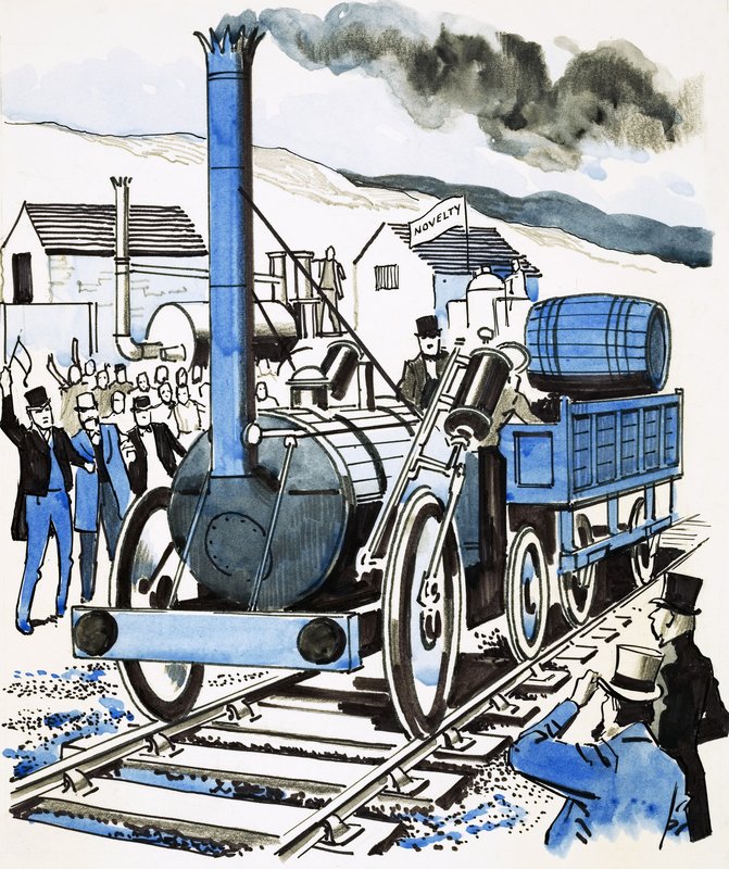 La Rocket de George Stephenson - English School