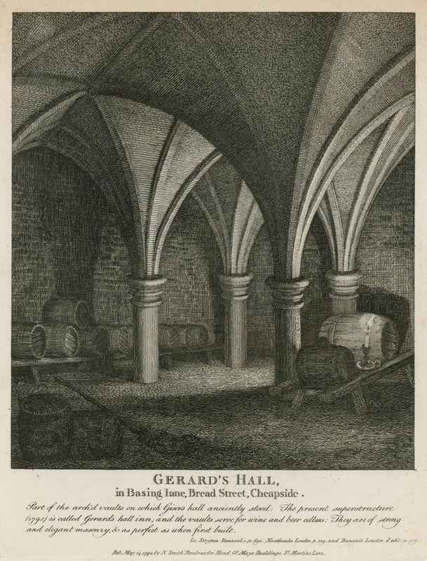 Gerards Hall à Basing Lane, Bread Street, Cheapside - English School