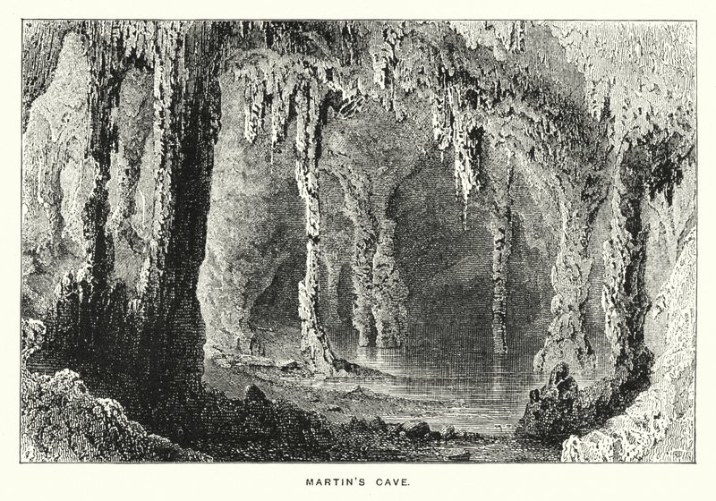 Gibraltar : Grotte de Martin (gravure) - English School