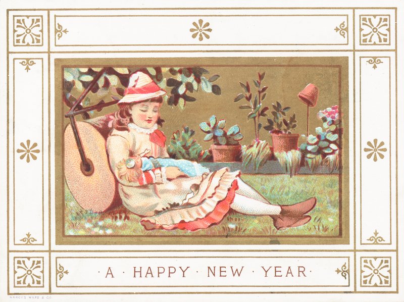 Fille dormant dans le jardin - English School