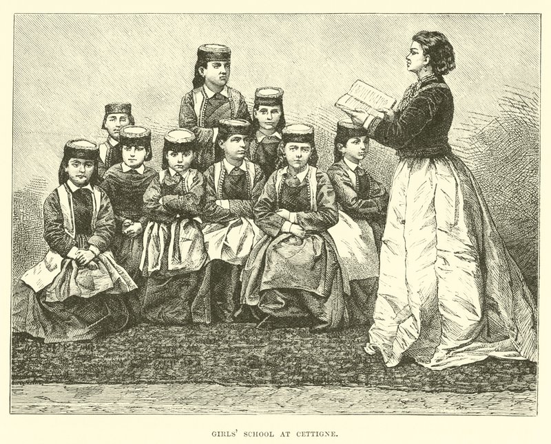 École de filles à Cettigne - English School