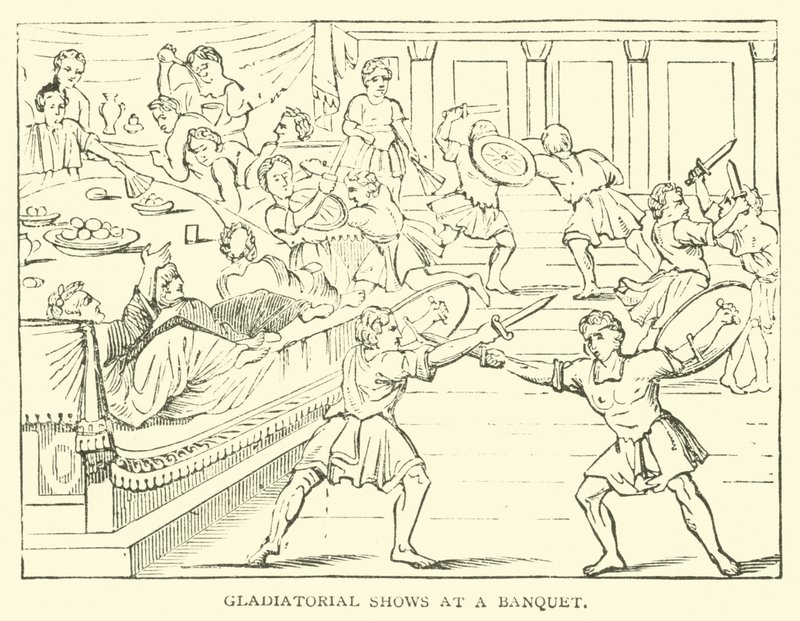Spectacles de gladiateurs lors d