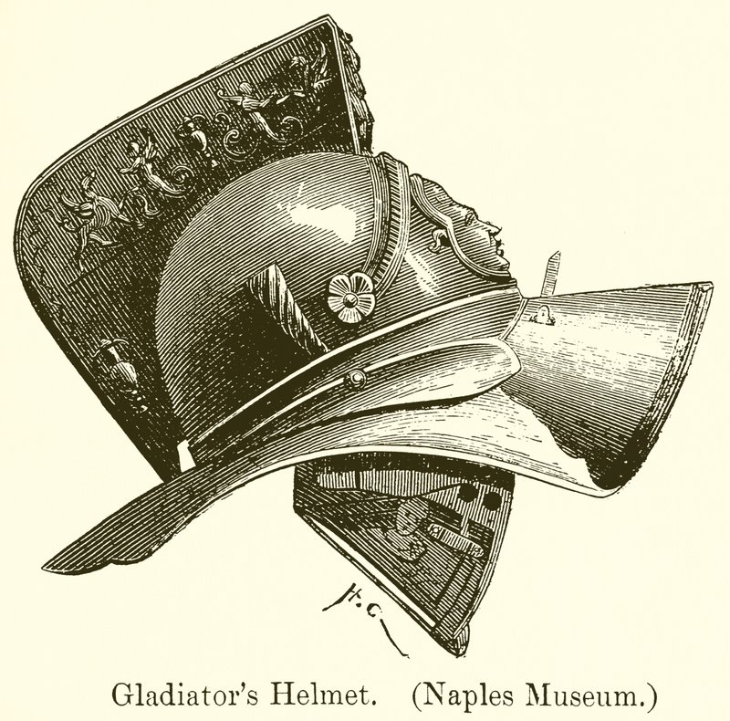 Casque de gladiateur (Musée de Naples) - English School