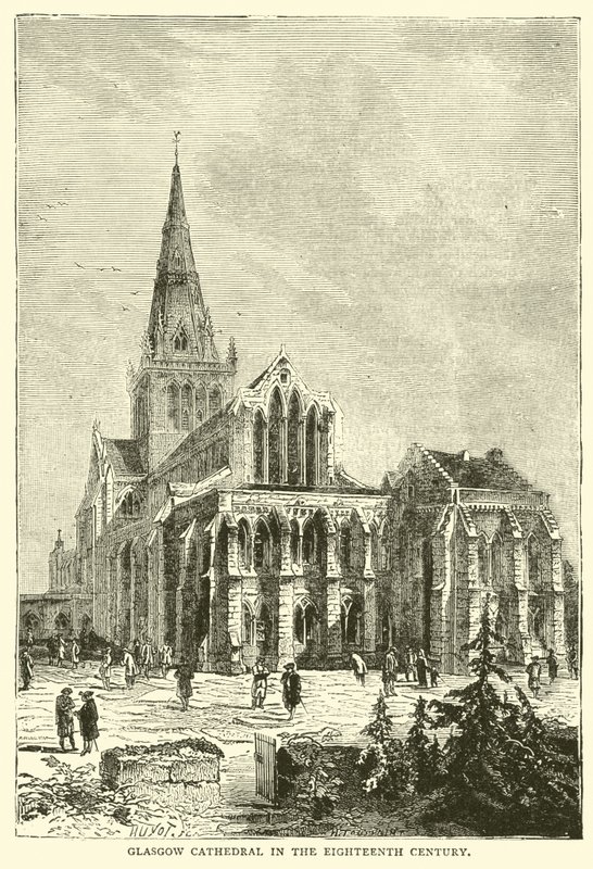 Cathédrale de Glasgow au XVIIIe siècle - English School
