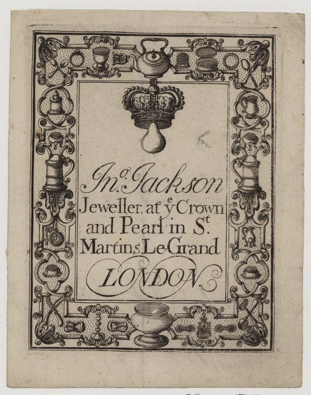 Orfèvres et argentiers, In Jackson, carte de visite - English School