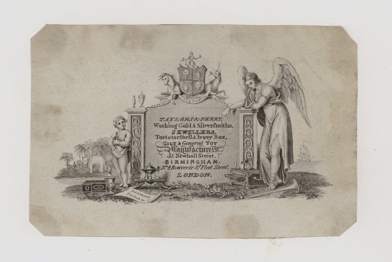 Orfèvres et argentiers, Taylor et Perry, carte de visite - English School