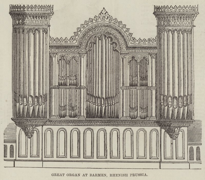 Grand orgue à Barmen, Prusse rhénane - English School