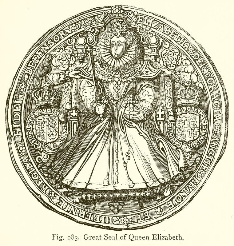 Grand sceau de la reine Elizabeth - English School