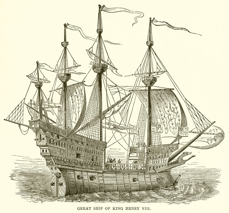 Grand navire du roi Henri VIII - English School