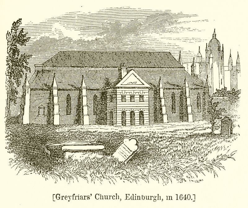 Église Greyfriars, Édimbourg, en 1640 - English School