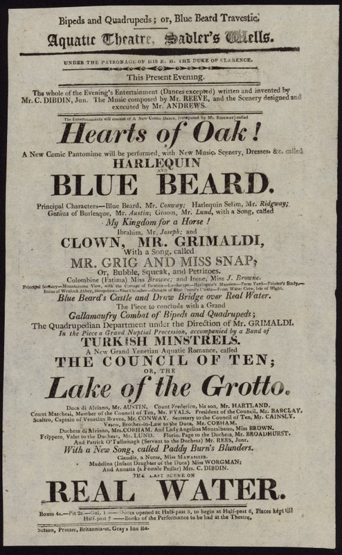Grimaldi au théâtre aquatique - English School