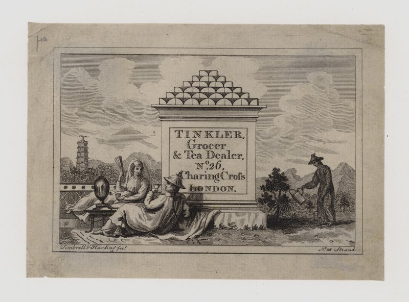 Épiciers, Tinkler, carte de visite - English School