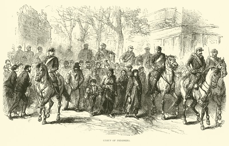 Groupe de prisonniers, avril 1871 - English School