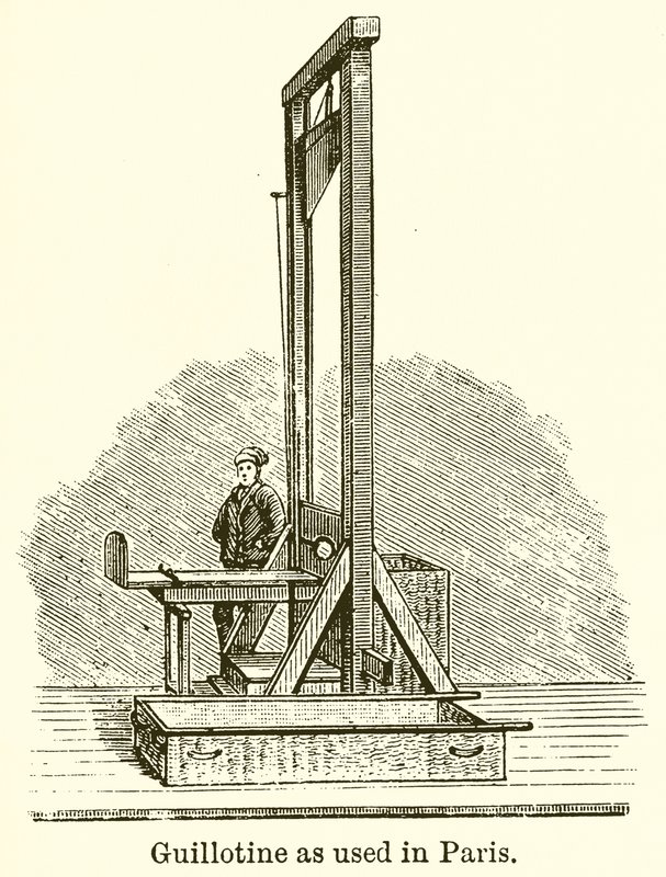 Guillotine utilisée à Paris - English School