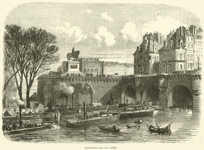 Canonnières sur la Seine, novembre 1870 - English School