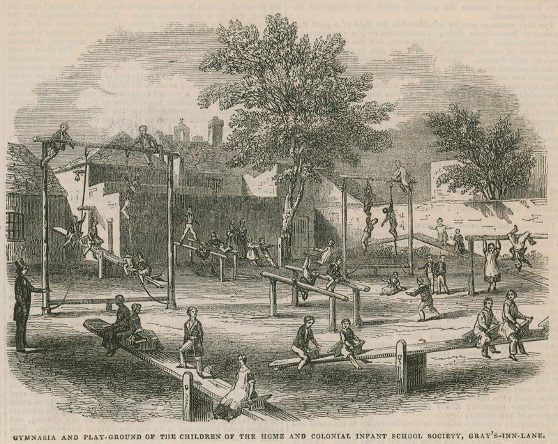 Gymnases et terrain de jeu des enfants de la Home and Colonial Infant School Society - English School