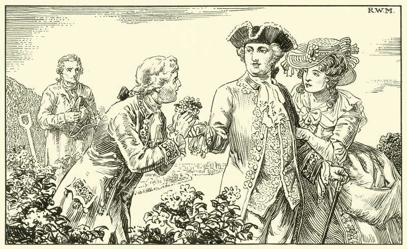 Remis un bouquet de fleurs de pomme de terre à Sa Majesté - English School