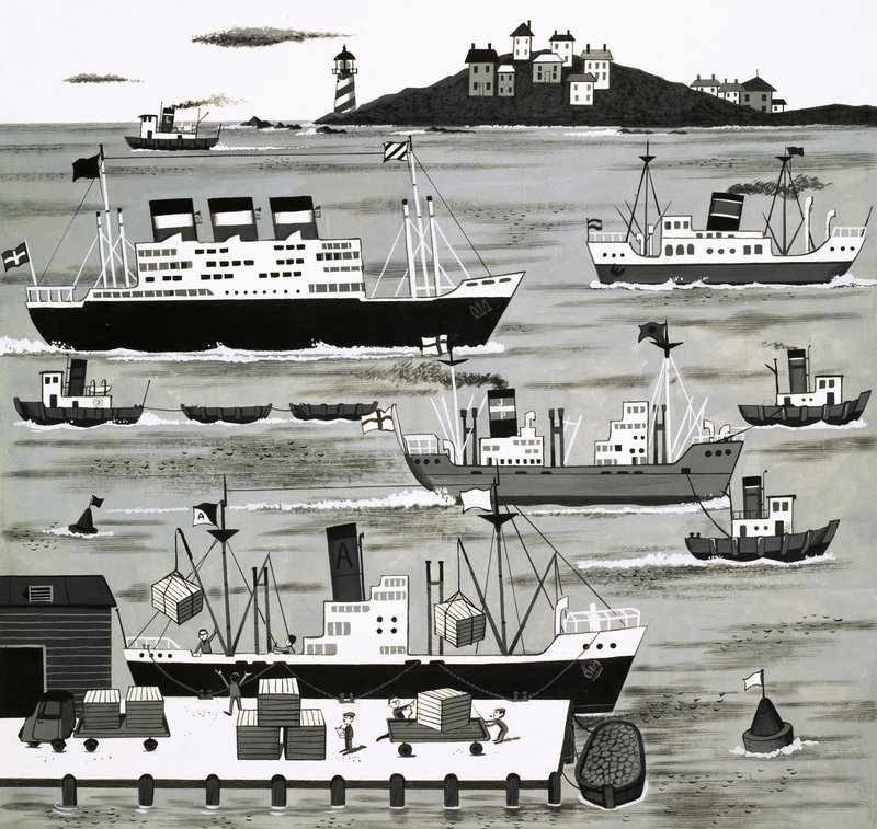 Scène portuaire - English School