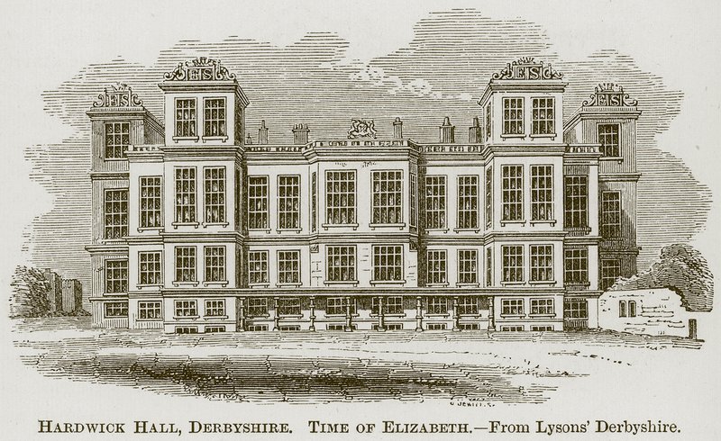 Hardwick Hall, Derbyshire, illustration de The Comprehensive History of England - English School