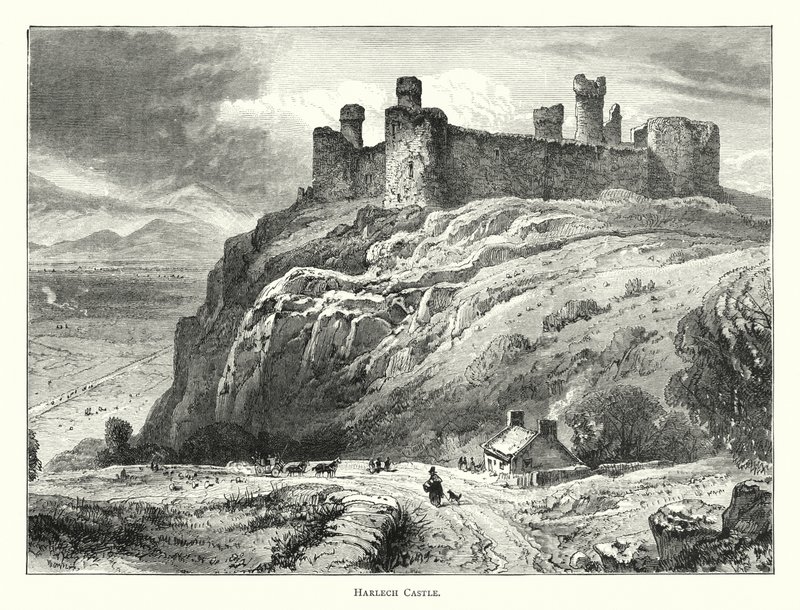 Château de Harlech (gravure) - English School