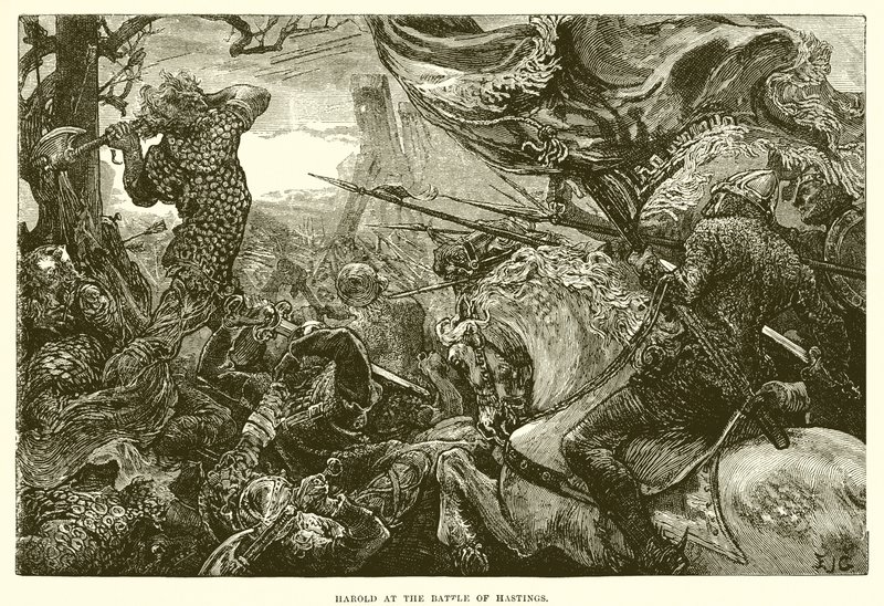 Harold à la bataille de Hastings - English School