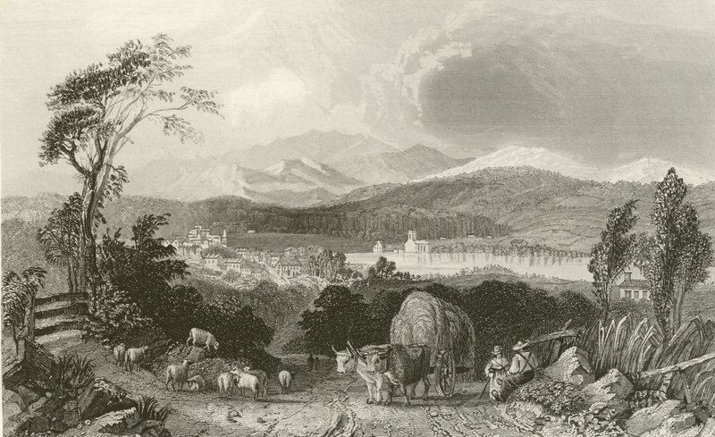 Scène de récolte dans le New Hampshire - English School