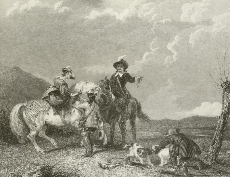 Chasse au faucon - English School