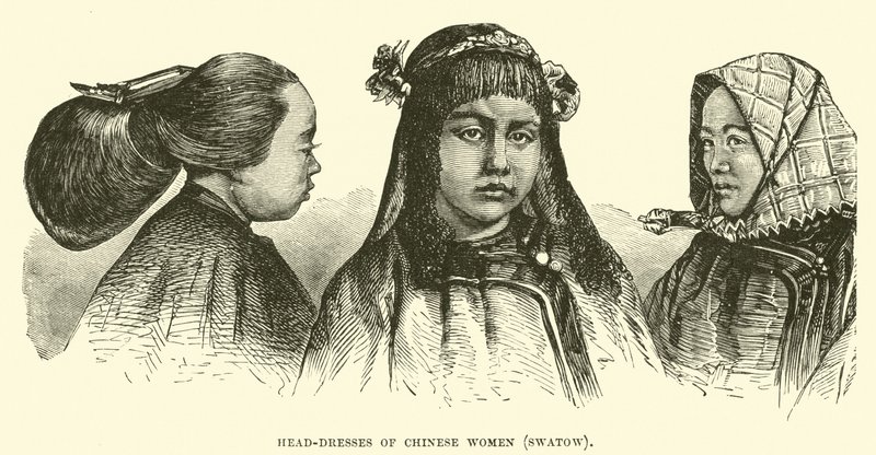 Coiffures de femmes chinoises, Swatow - English School