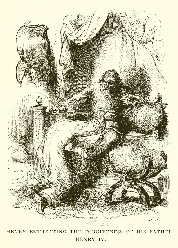 Henri implorant le pardon de son père, Henri IV - English School