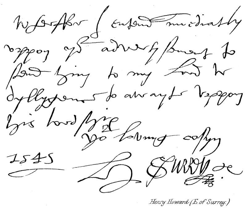 Henry Howard, comte de Surrey - English School