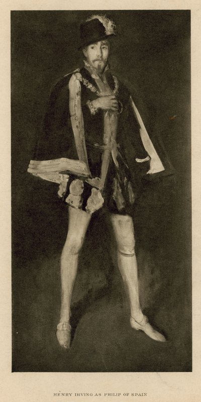 Henry Irving, acteur, en Philippe d