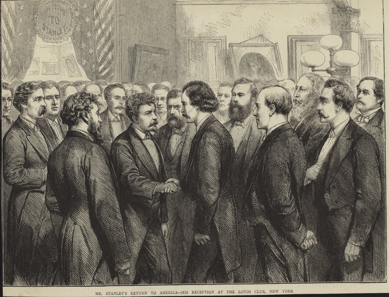 Le retour de Henry Morton Stanley en Amérique - English School