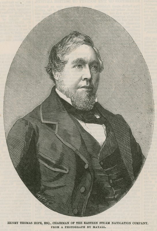 Henry Thomas Hope, président de la compagnie de navigation à vapeur Eastern - English School