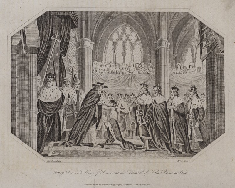 Henri VI couronné roi de France dans la cathédrale Notre-Dame de Paris, 1431 - English School