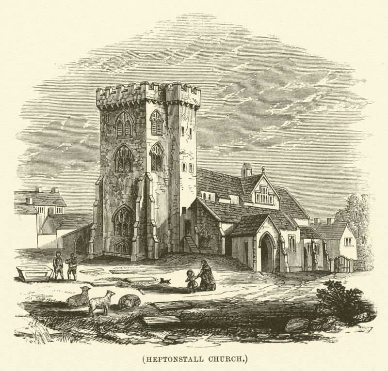 Église de Heptonstall (gravure) - English School