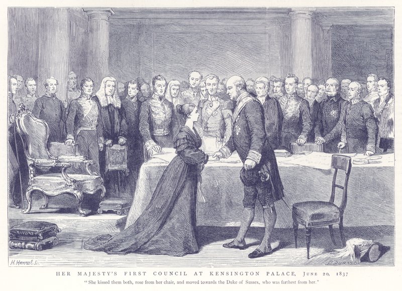 Premier Conseil de Sa Majesté au Palais de Kensington, 20 juin 1837 - English School