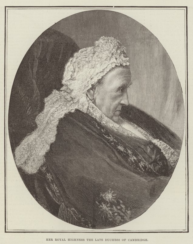 Son Altesse Royale feu la duchesse de Cambridge (gravure) - English School