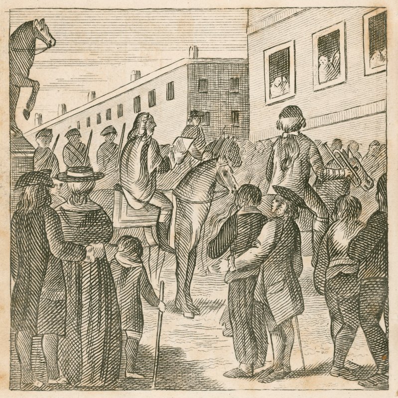 Hérauts proclamant le roi George I à Charing Cross, Londres - English School
