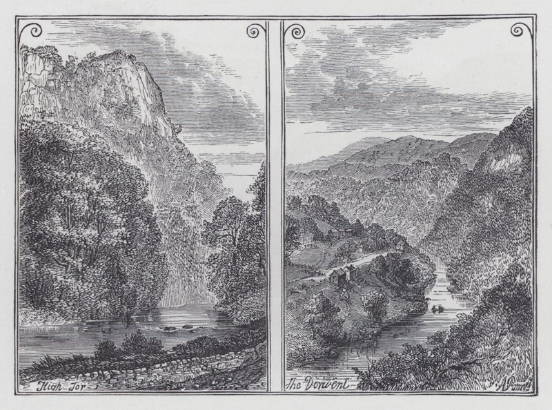 High Tor, La Derwent (gravure) - English School