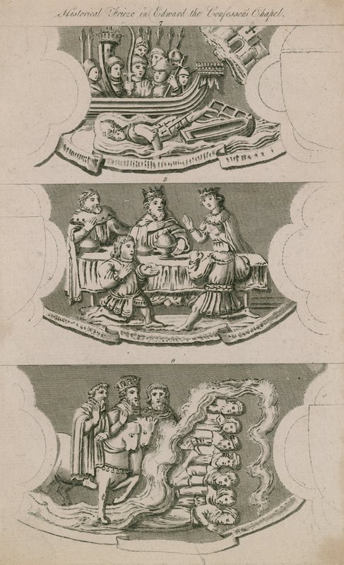 Frise historique dans la chapelle d