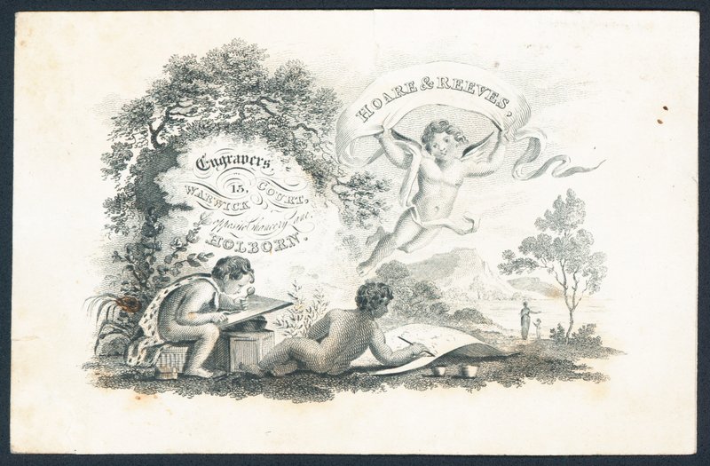 Hoare & Reeves, graveurs, carte de visite - English School